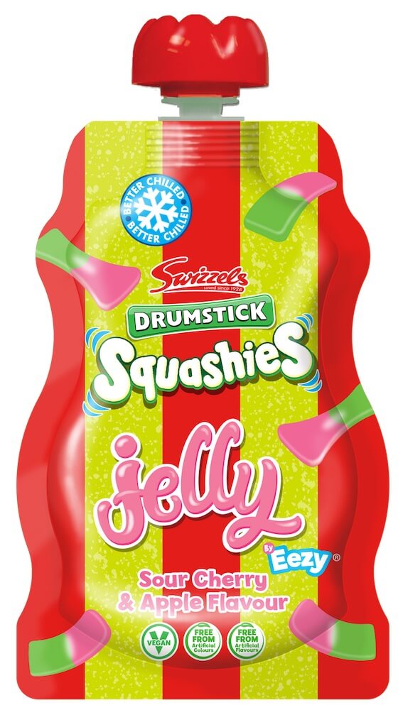 Swizzles Drumstick Squashies Jelly Pouch Cherry & Apple 80g (BF: 2025-02-12)