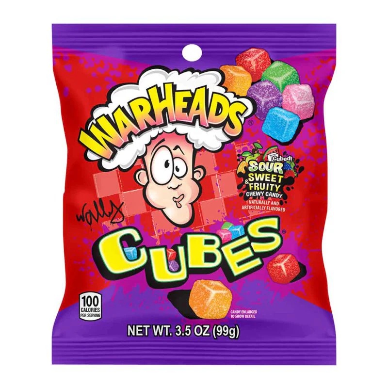 Warheads Sour Chewy Cubes 99g