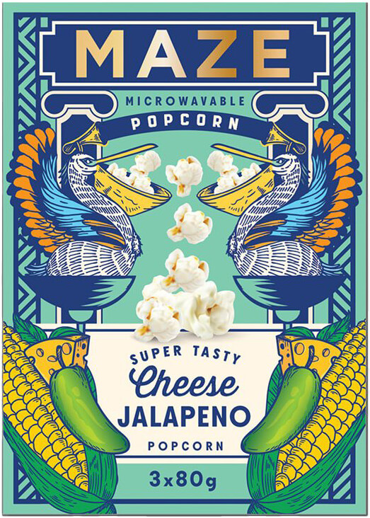 MAZE Popcorn Cheesy Jalapeno 3-pack 240g
