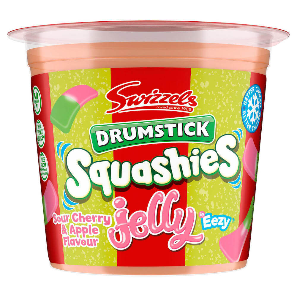 Swizzles Drumstick Squashies Jelly Tub Cherry Apple 125g (BF:2025-01-25)