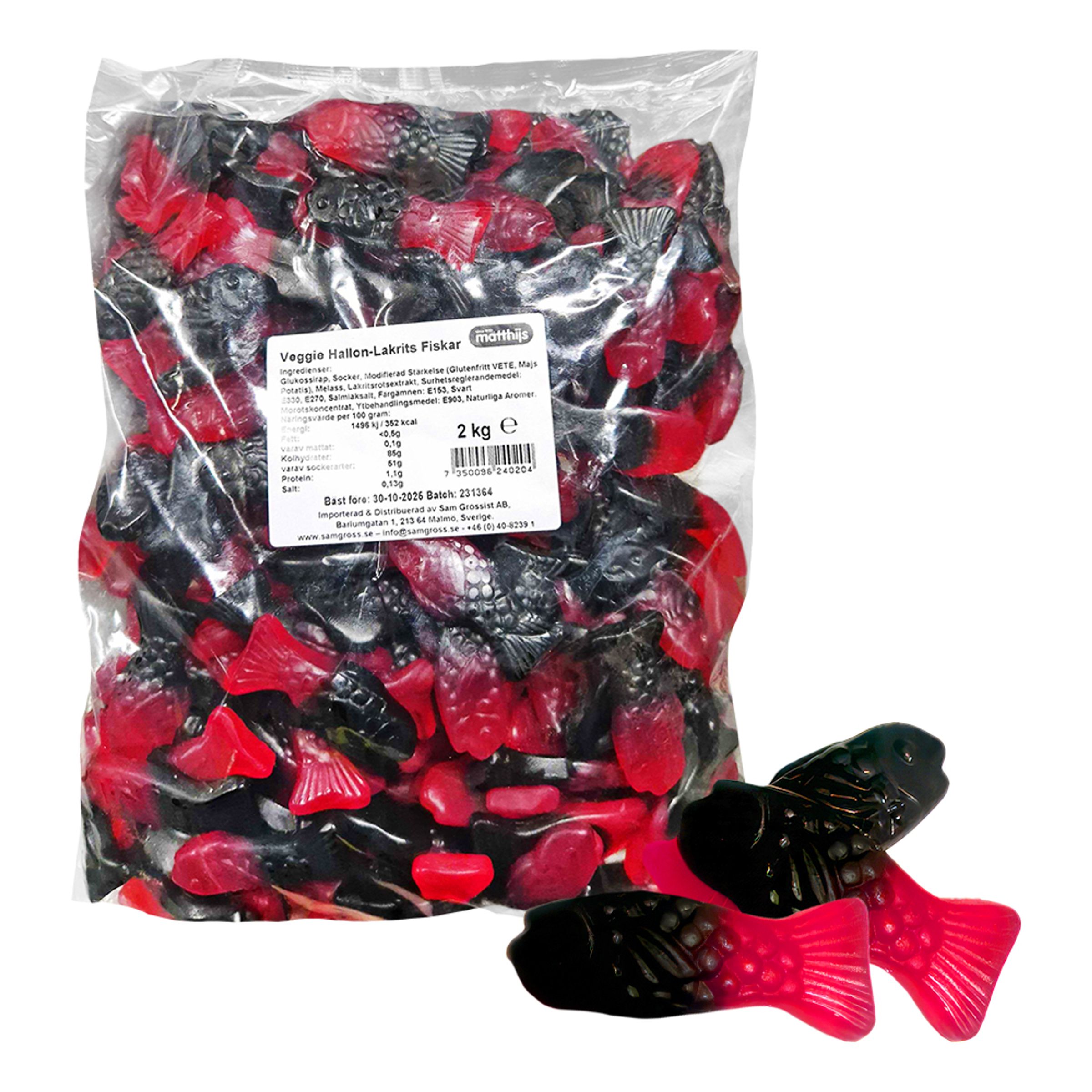 Hallon/Lakritsfiskar Storpack - 2 kg