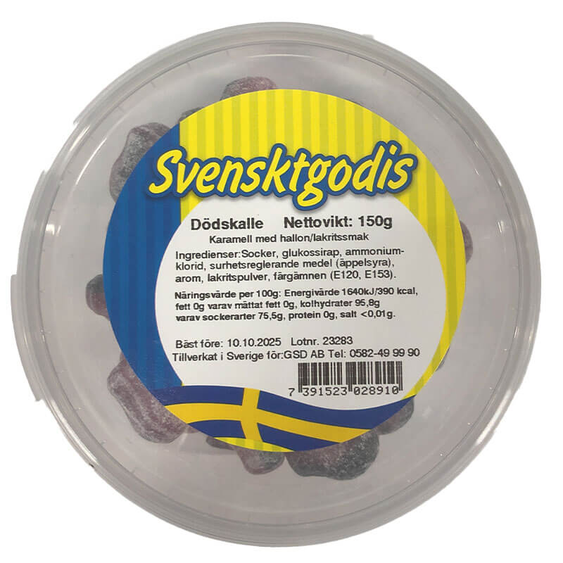 Svenskt Godis Klassiker - Dödskalle 150g(BF:2025-10-10)