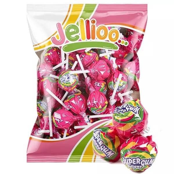 Super Gum Lollipop Gum Strawberry 53st