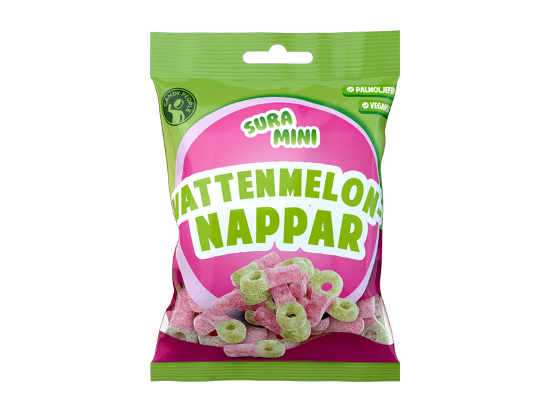 Sura Mini Vattenmelonnappar 70g