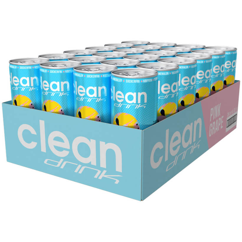 Clean Drink - Pink Grape 33cl x 24st