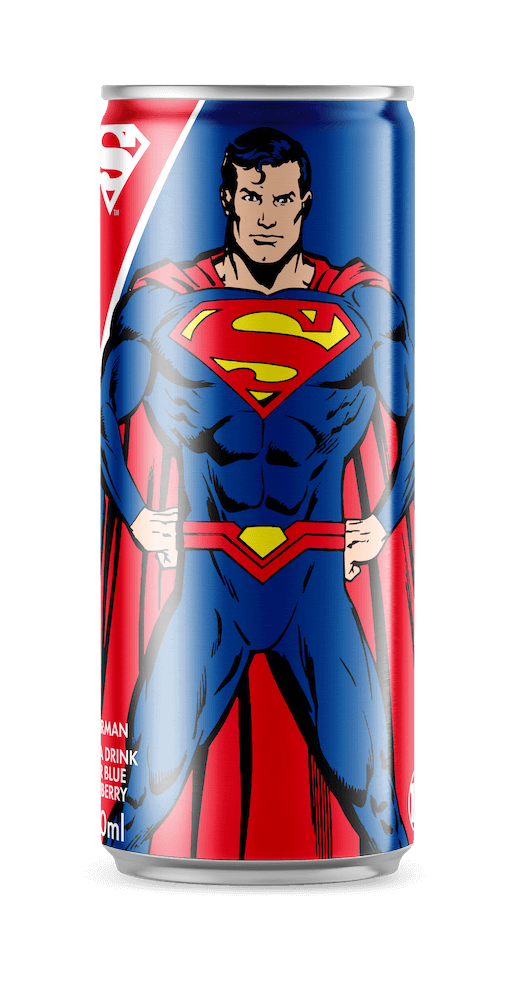 Superhero Läsk Superman Sour Blue Raspberry 25cl