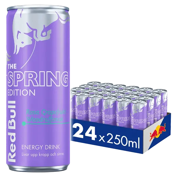 Red Bull Spring Edition Rosa Grapefruit & Woodruffsmak 25cl x 24st