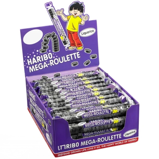 Haribo Mega Roulette Liquorice 45g x 40st