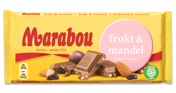 Marabou Frukt & Mandel 160g