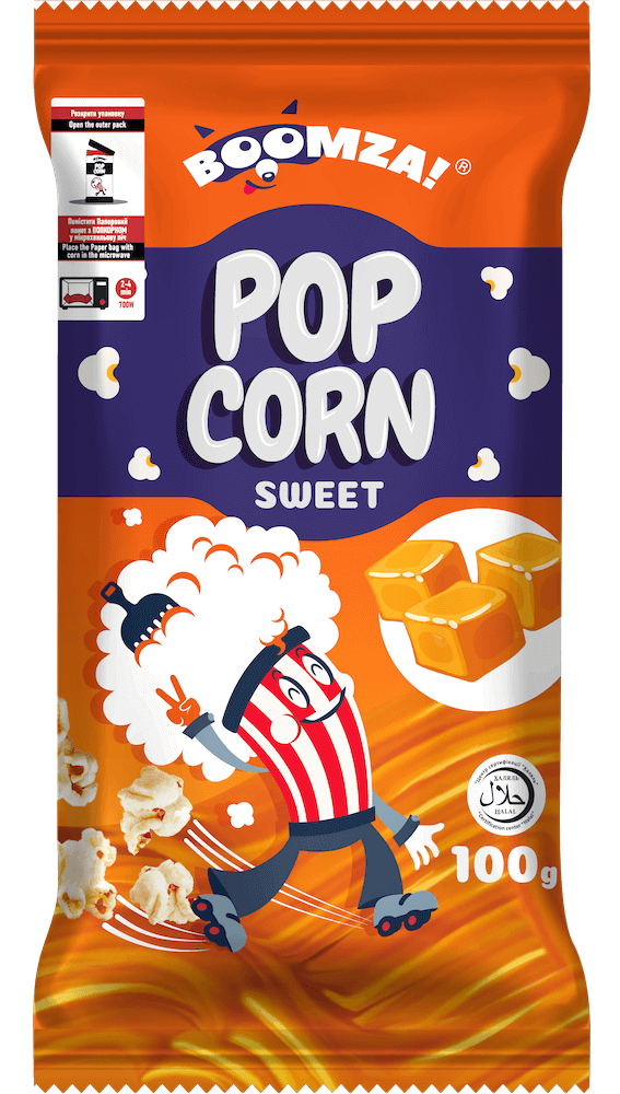 Boomza Mikropopcorn Karamellsmak 100g