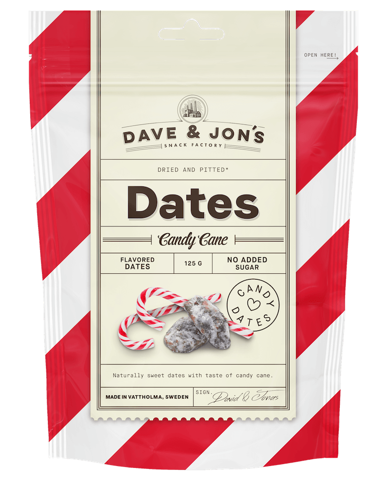 Dave & Jons Dadlar Candy Cane 125g