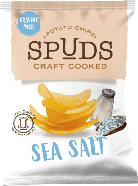 Spuds Craft Cooked Chips Sea Salt 145g