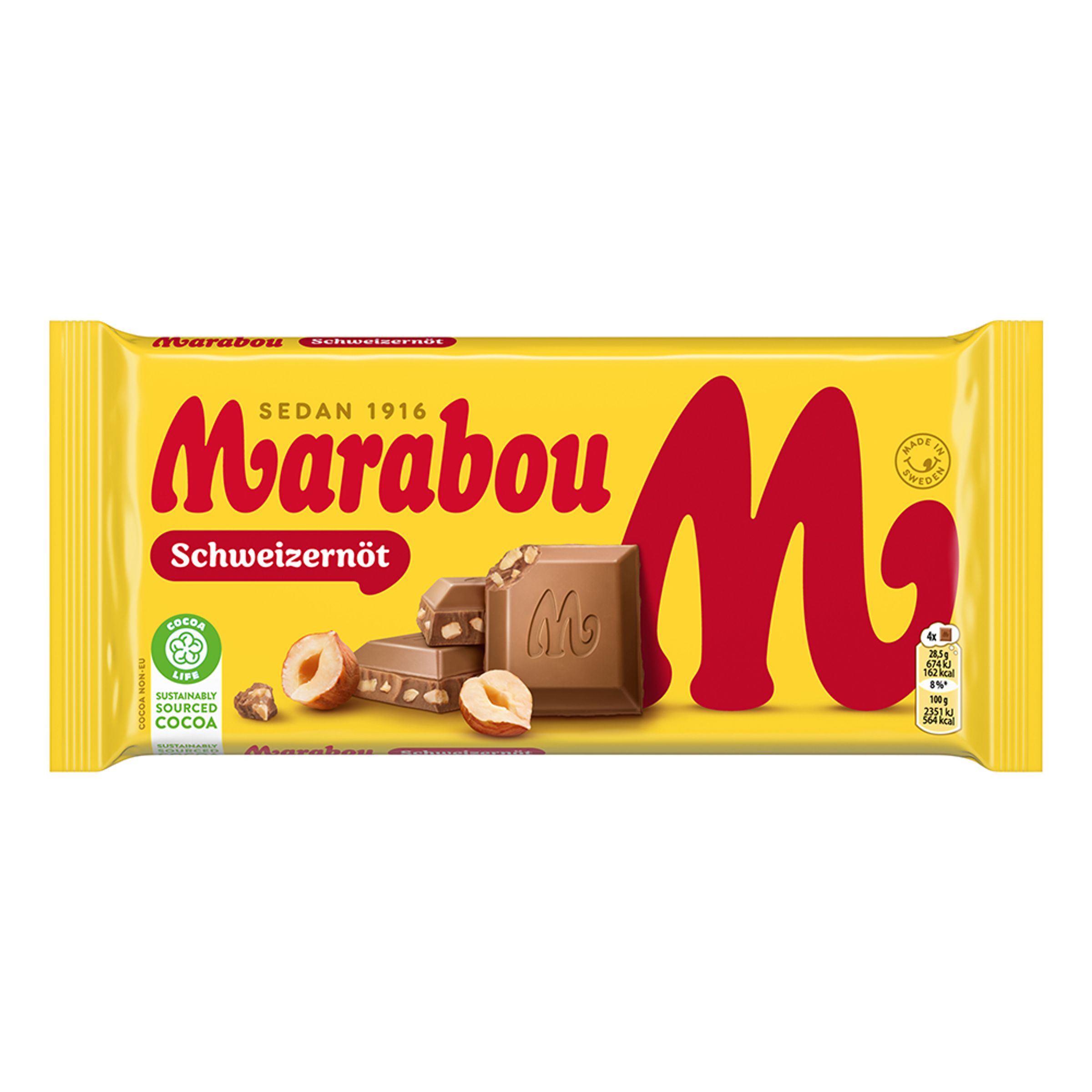 Marabou Schweizernöt Chokladkaka - 160 gram