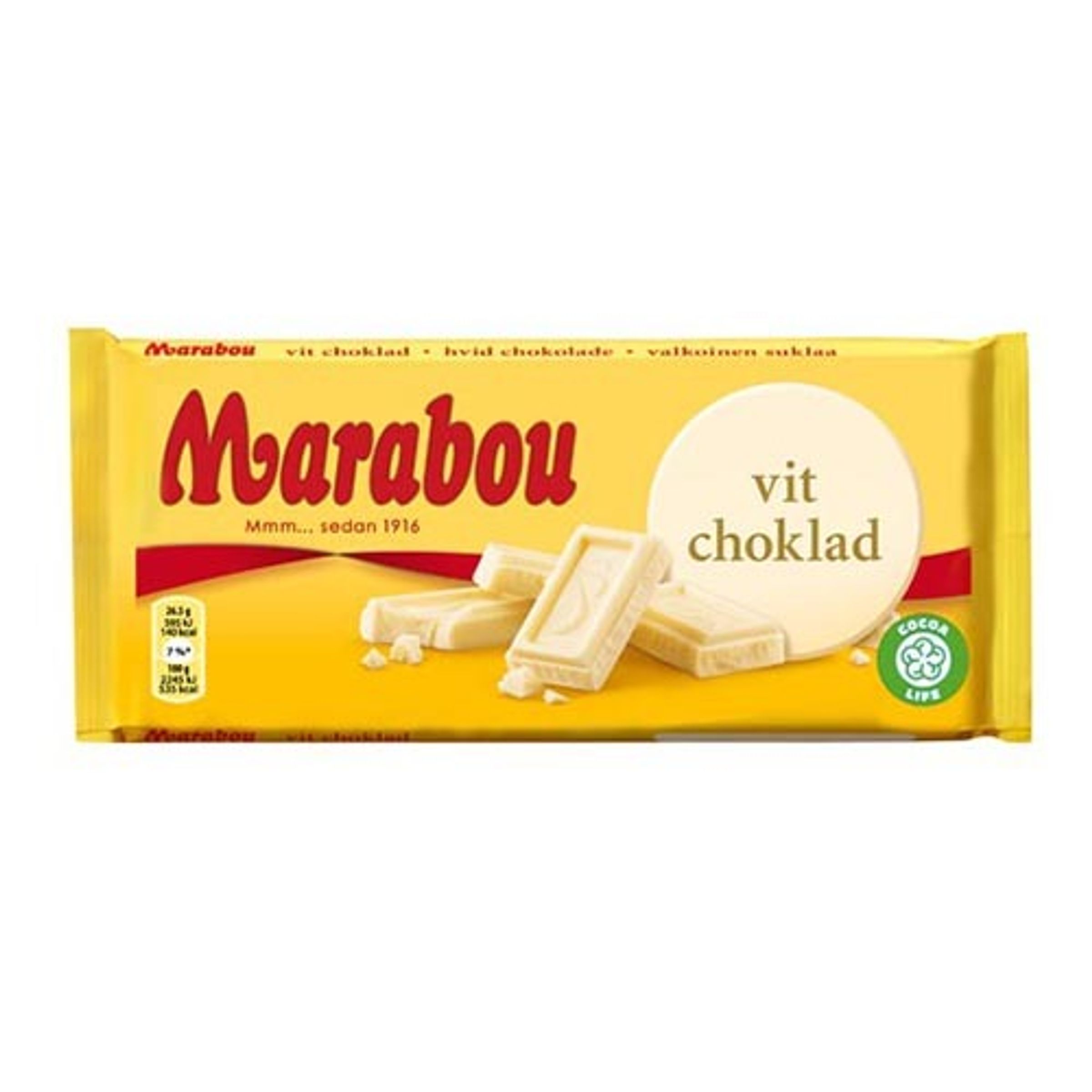 Marabou Vit Chokladkaka - 180 gram
