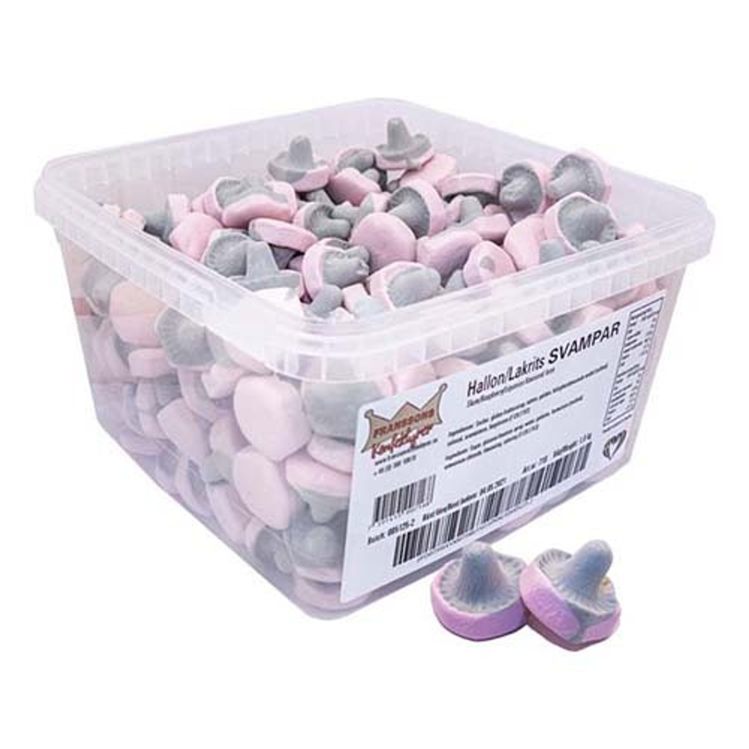 Hallon Lakrits Svamp Lösvikt i Burk - 1 kg