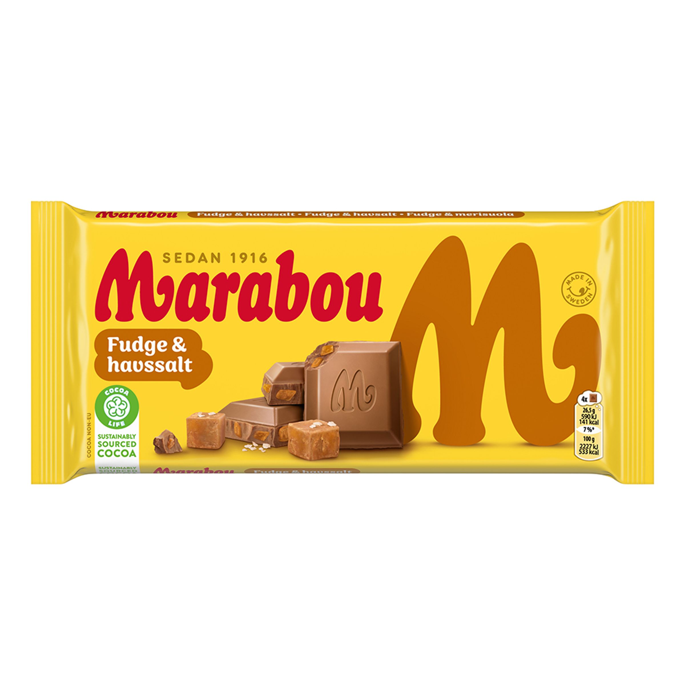 Marabou Fudge & Havssalt Chokladkaka - 160 gram