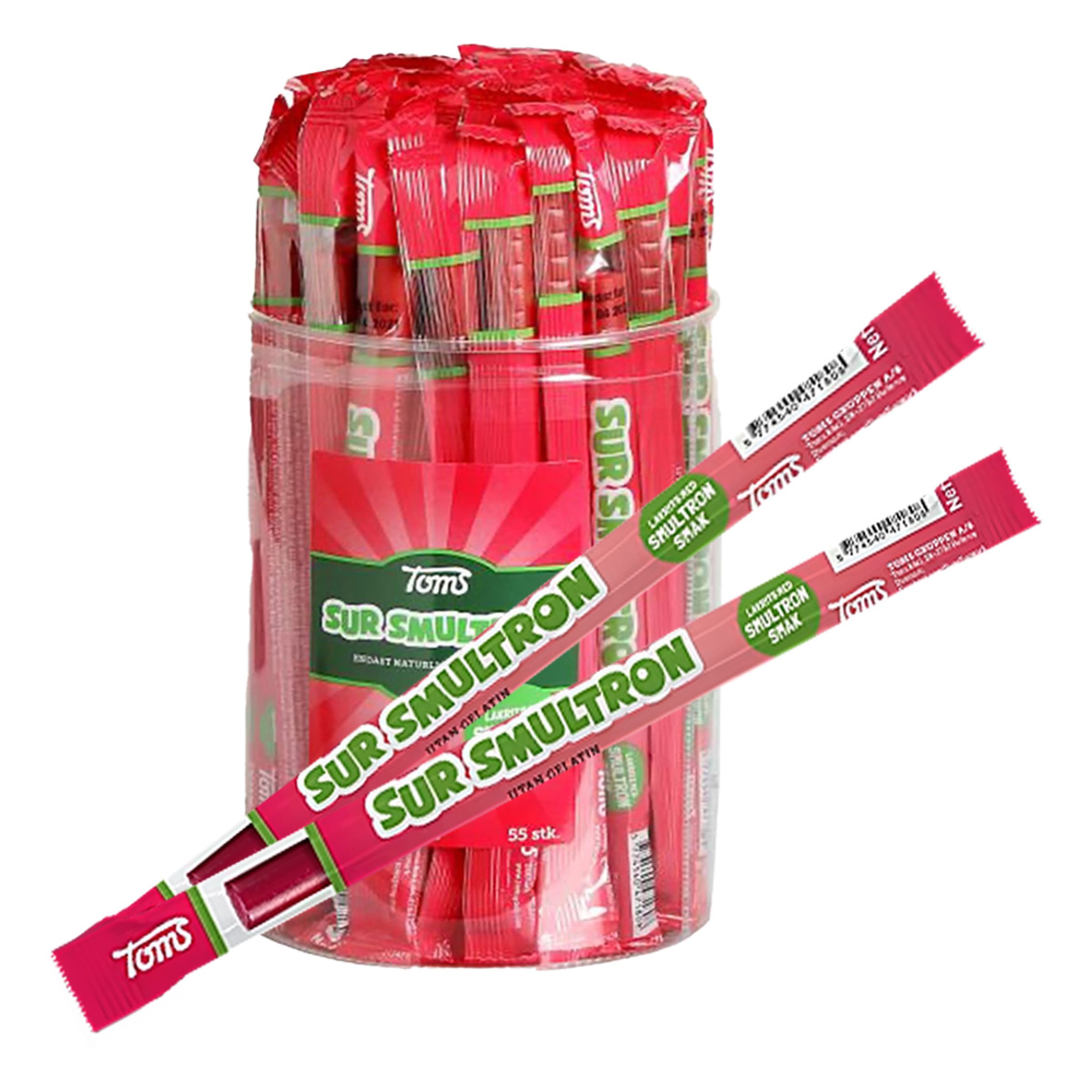 Pingvinstång Sur Smultron Storpack - 55-pack