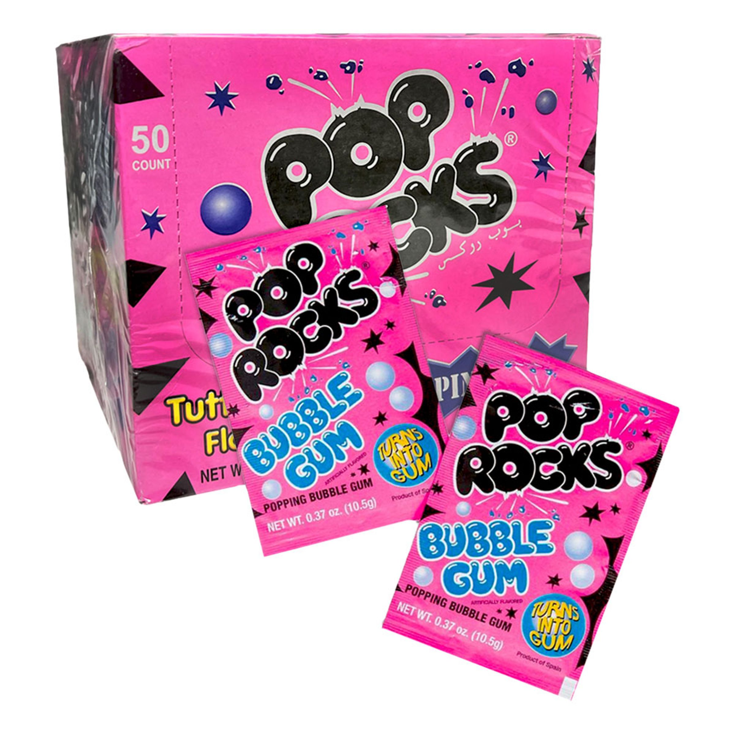 Pop Rocks Bubble Gum Storpack - 50-pack
