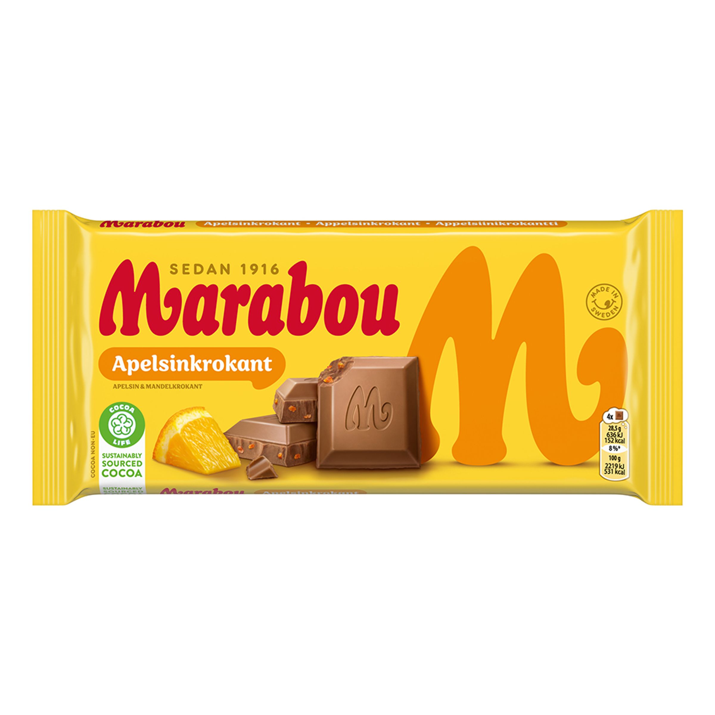 Marabou Apelsinkrokant Chokladkaka - 160 gram