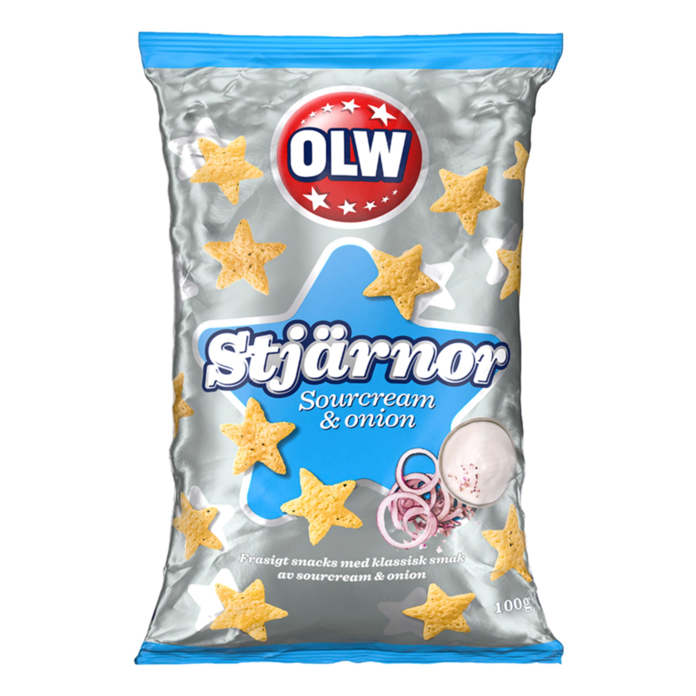 OLW Stjärnor Sourcream & Onion - 100 gram