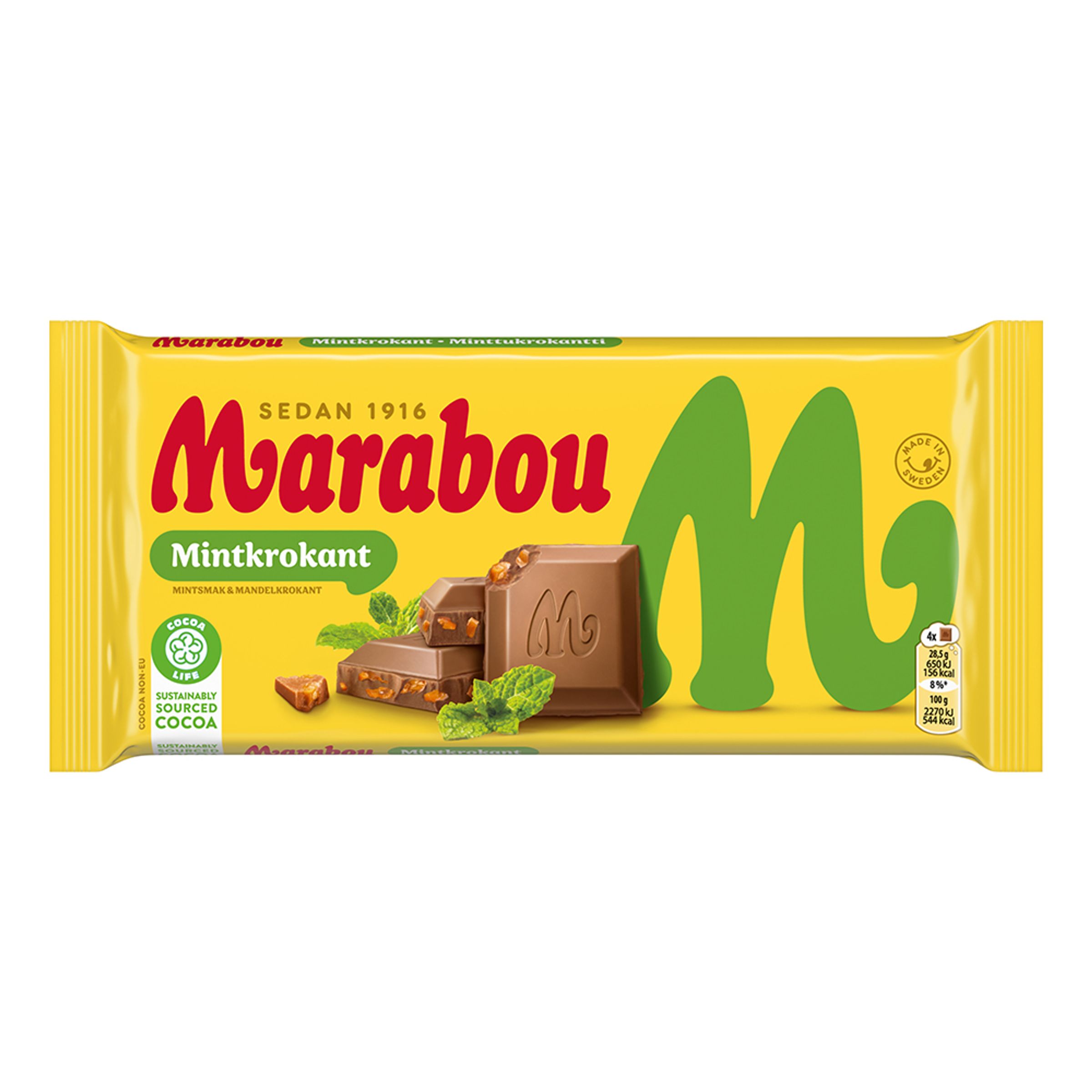 Marabou Mintkrokant Chokladkaka - 160 gram