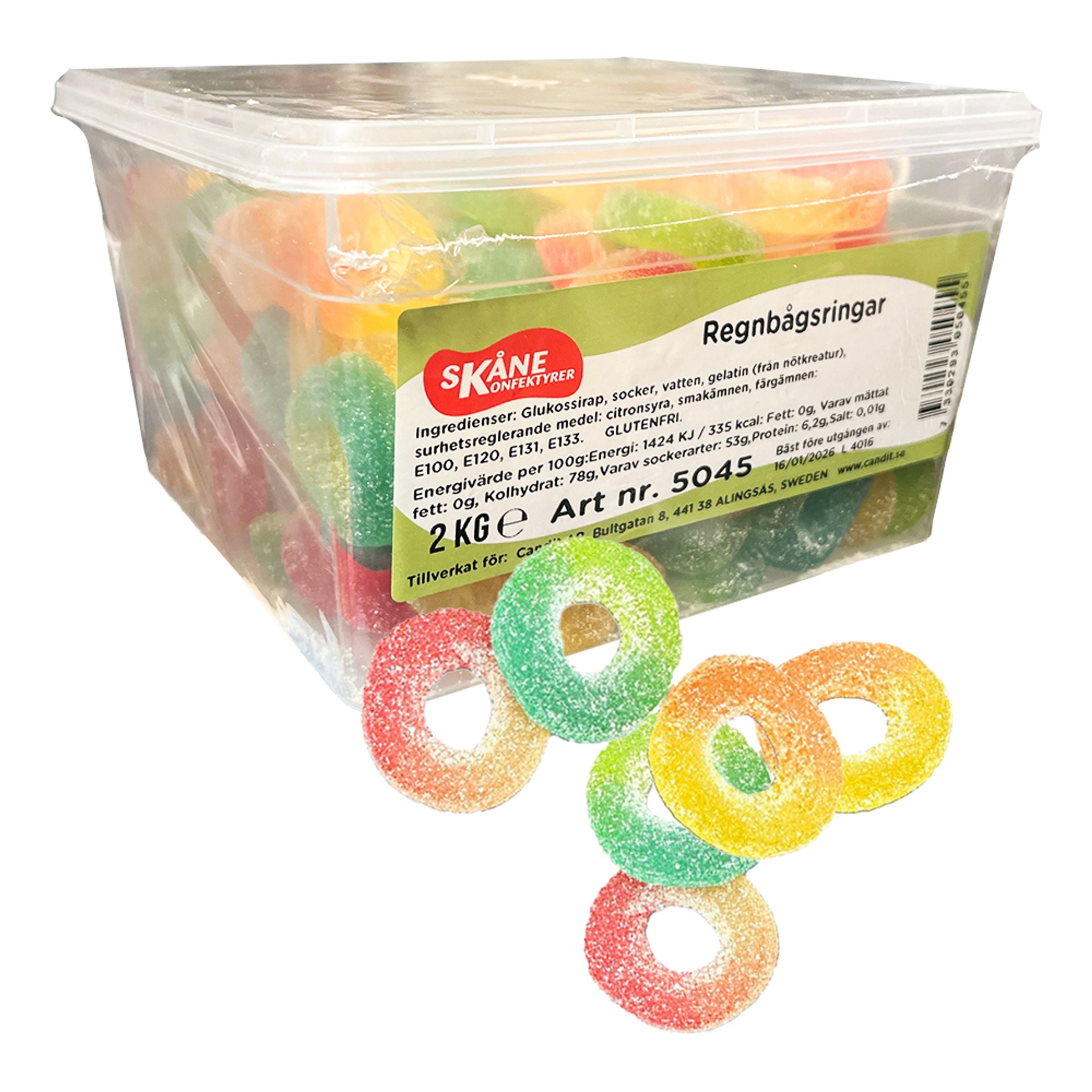 Skåne Konfektyrer Regnbågsringar Storpack - 2 kg