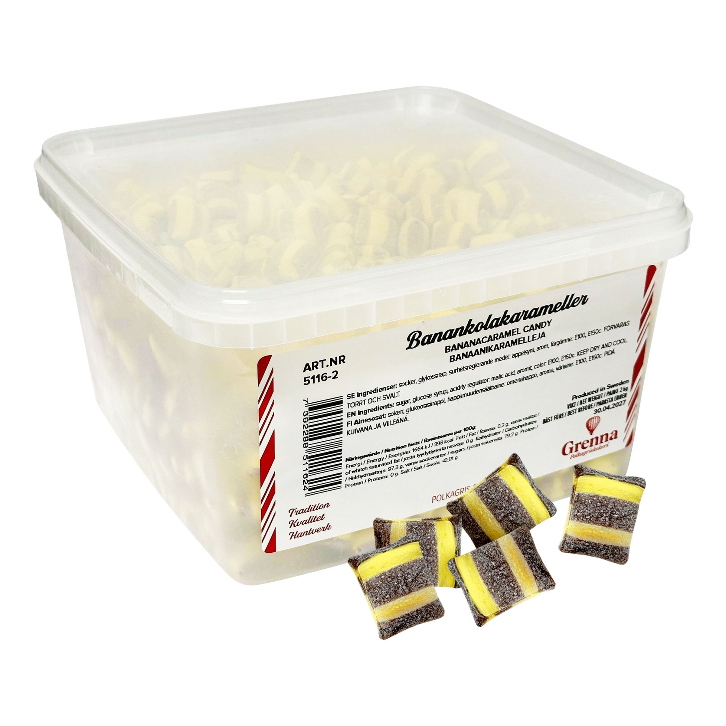 Grenna Banankolakarameller Storpack - 2 kg