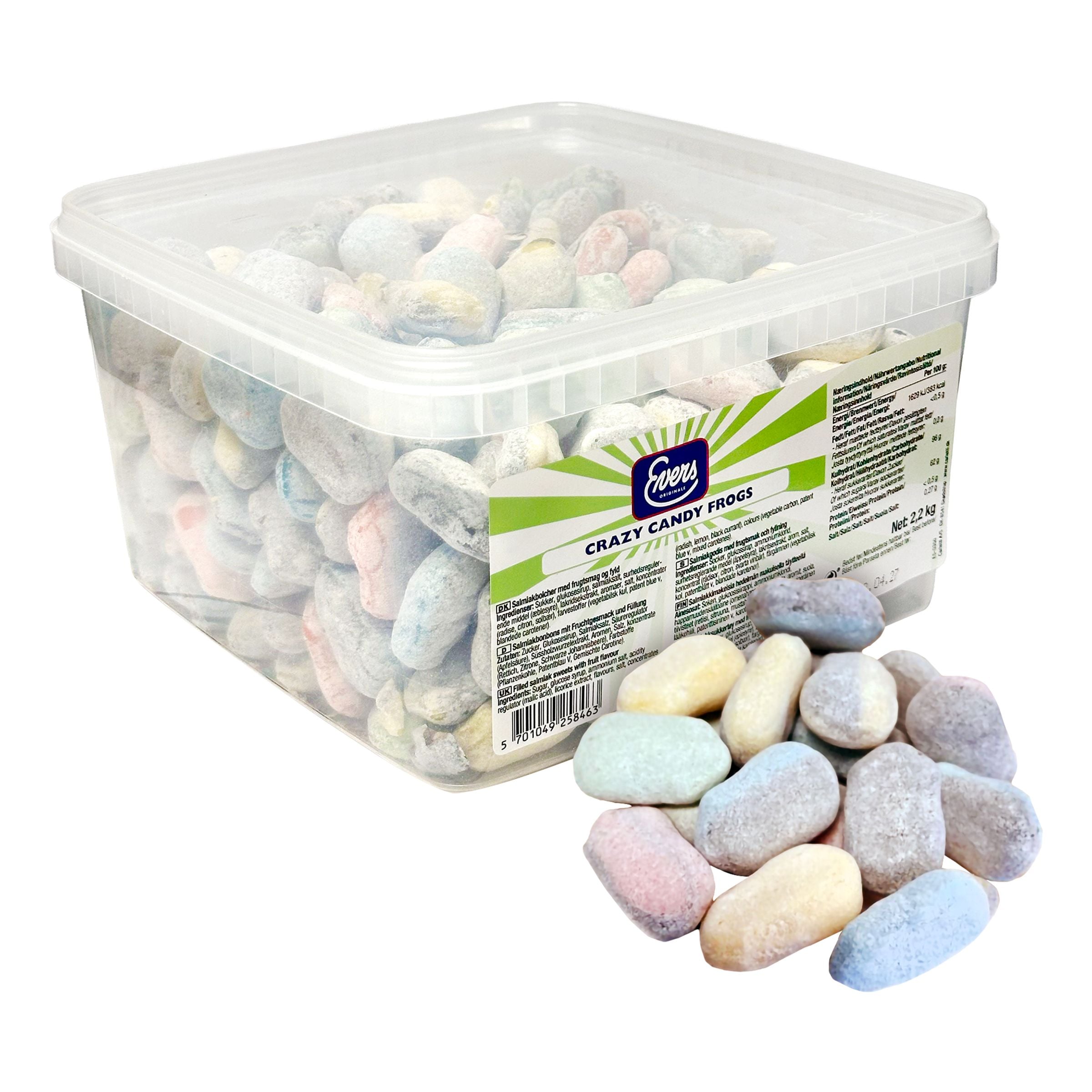 Evers Crazy Candy Frogs Dragé Storpack - 2,2 kg