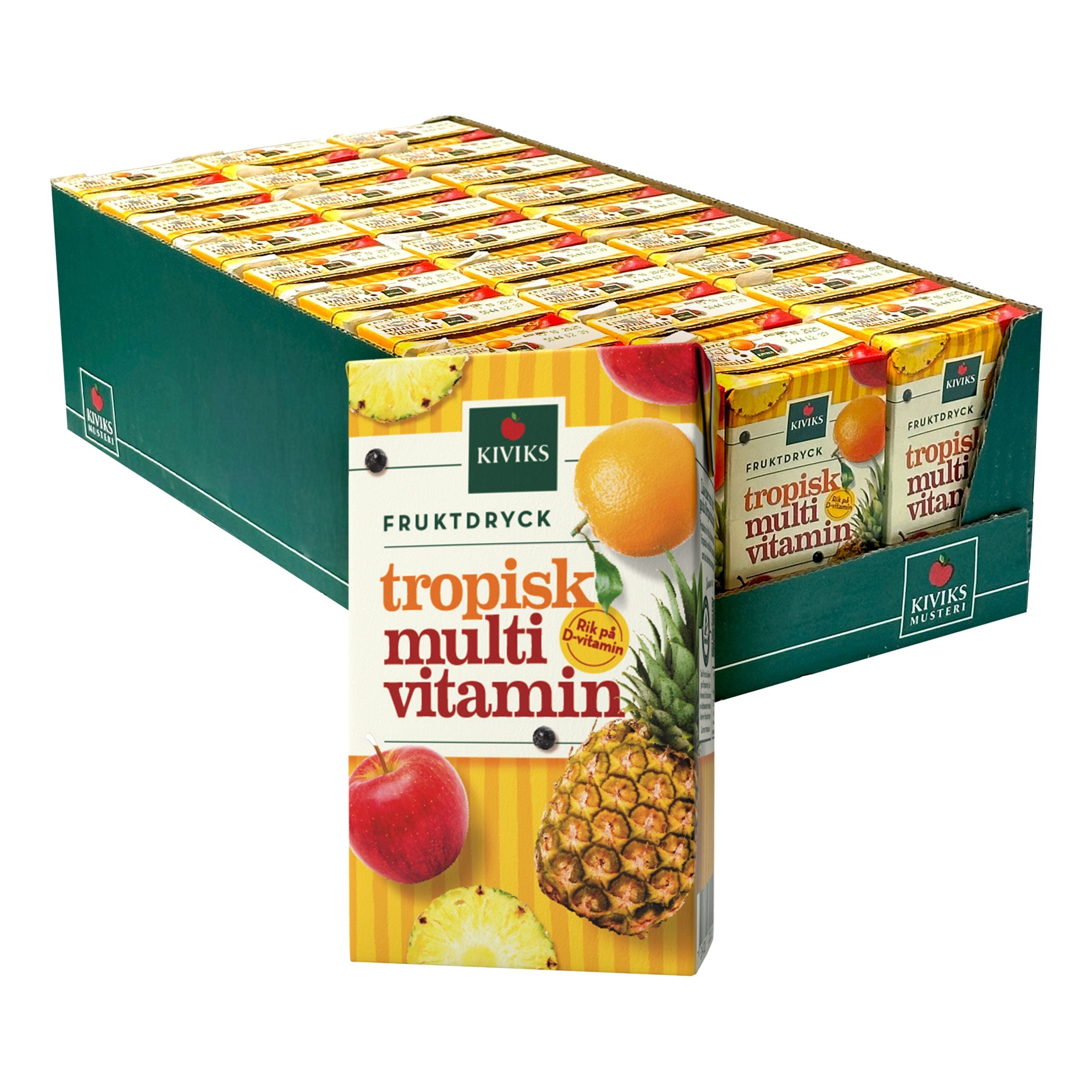 Kivik Tropisk Multivitamindryck med Sugrör - 27 x 25 cl