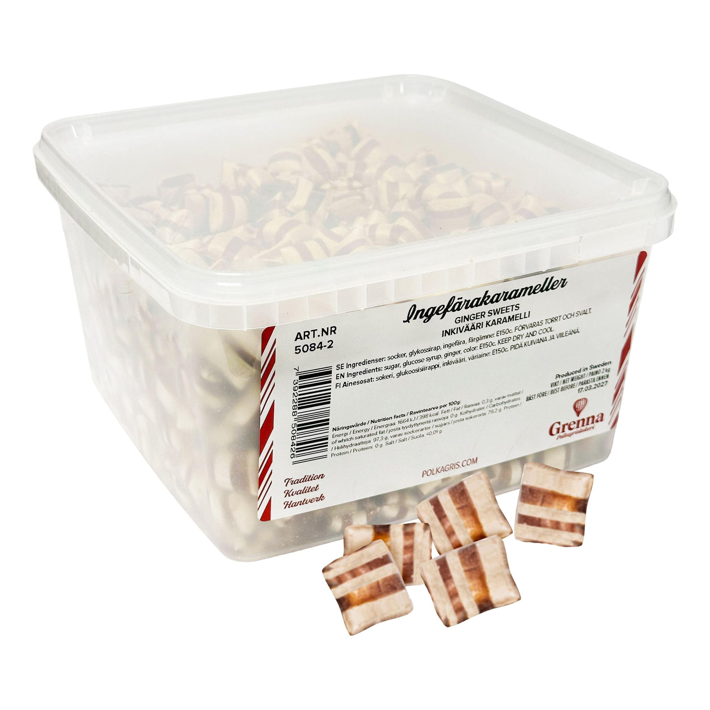 Grenna Ingefärskarameller Storpack - 2 kg