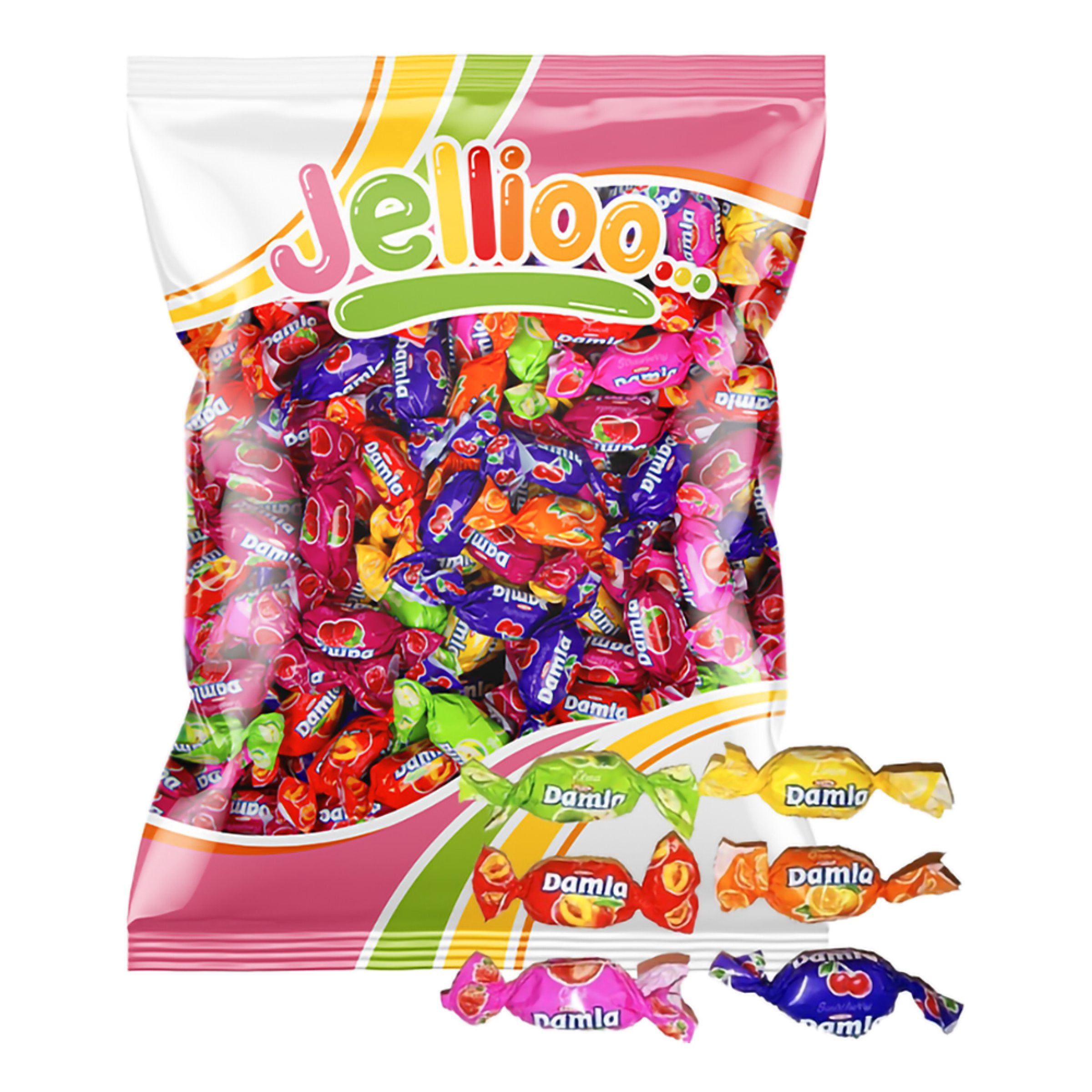 Jellioo Damla Assorted Soft Candy Storpack - 1 kg