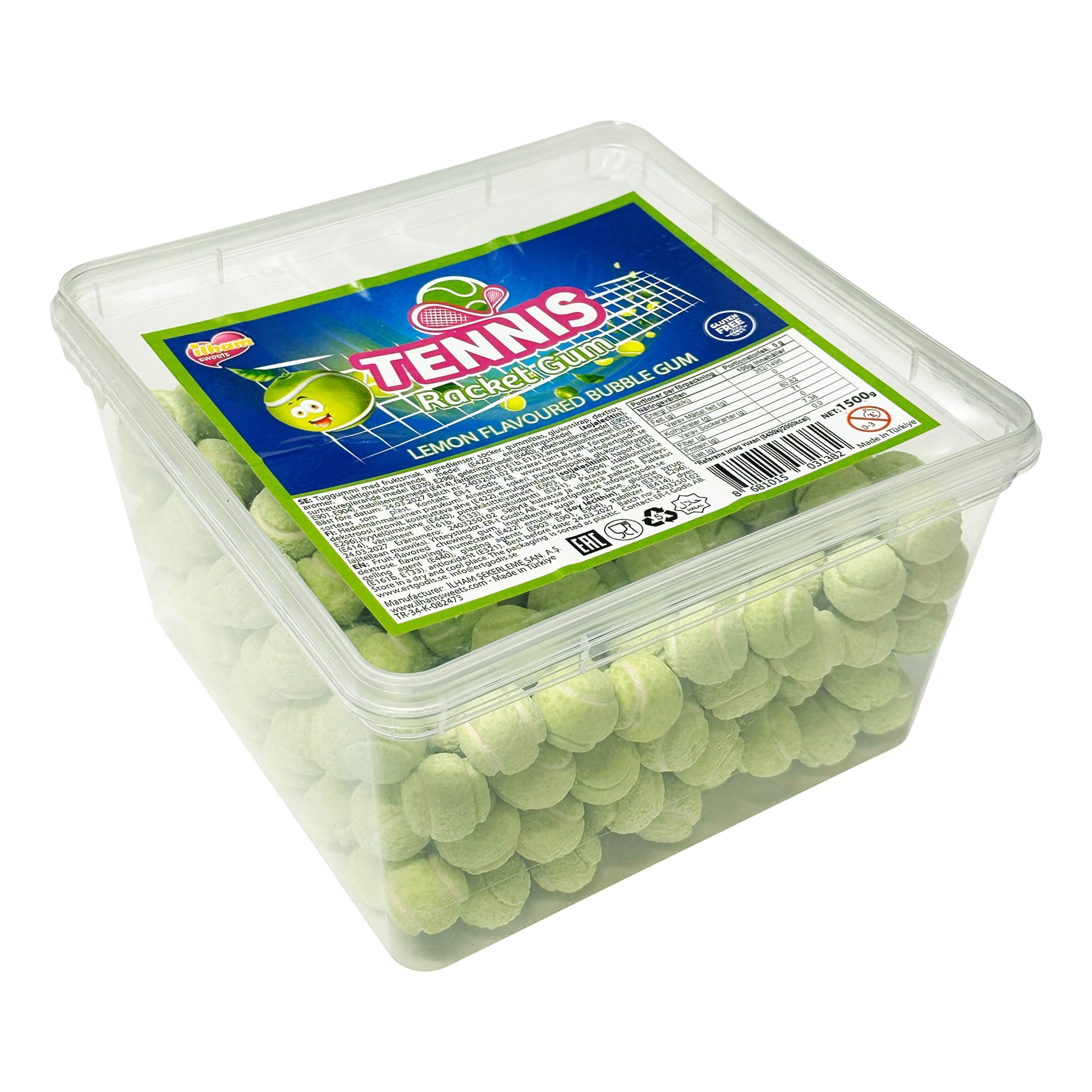 Tennis Bubble Gum Storpack - 1,5 kg
