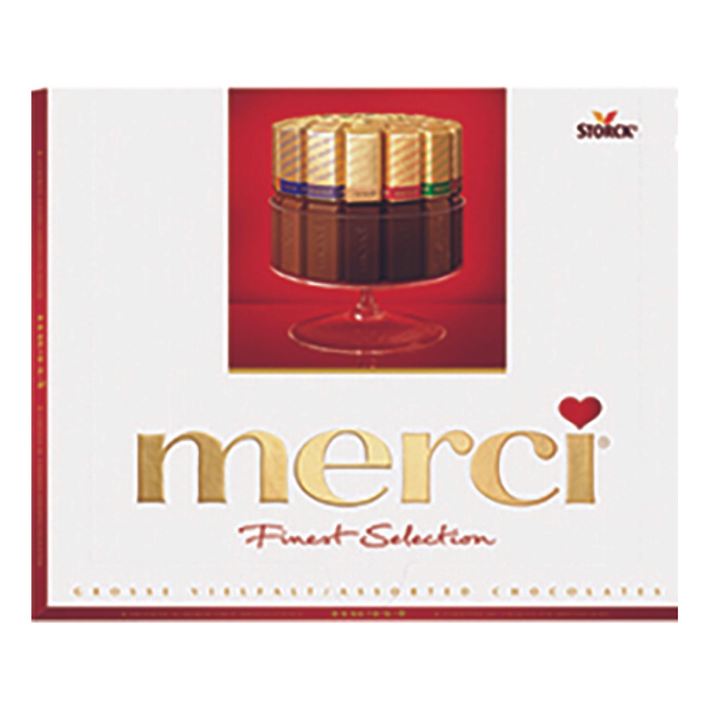 Merci Röd Presentask - 250 g
