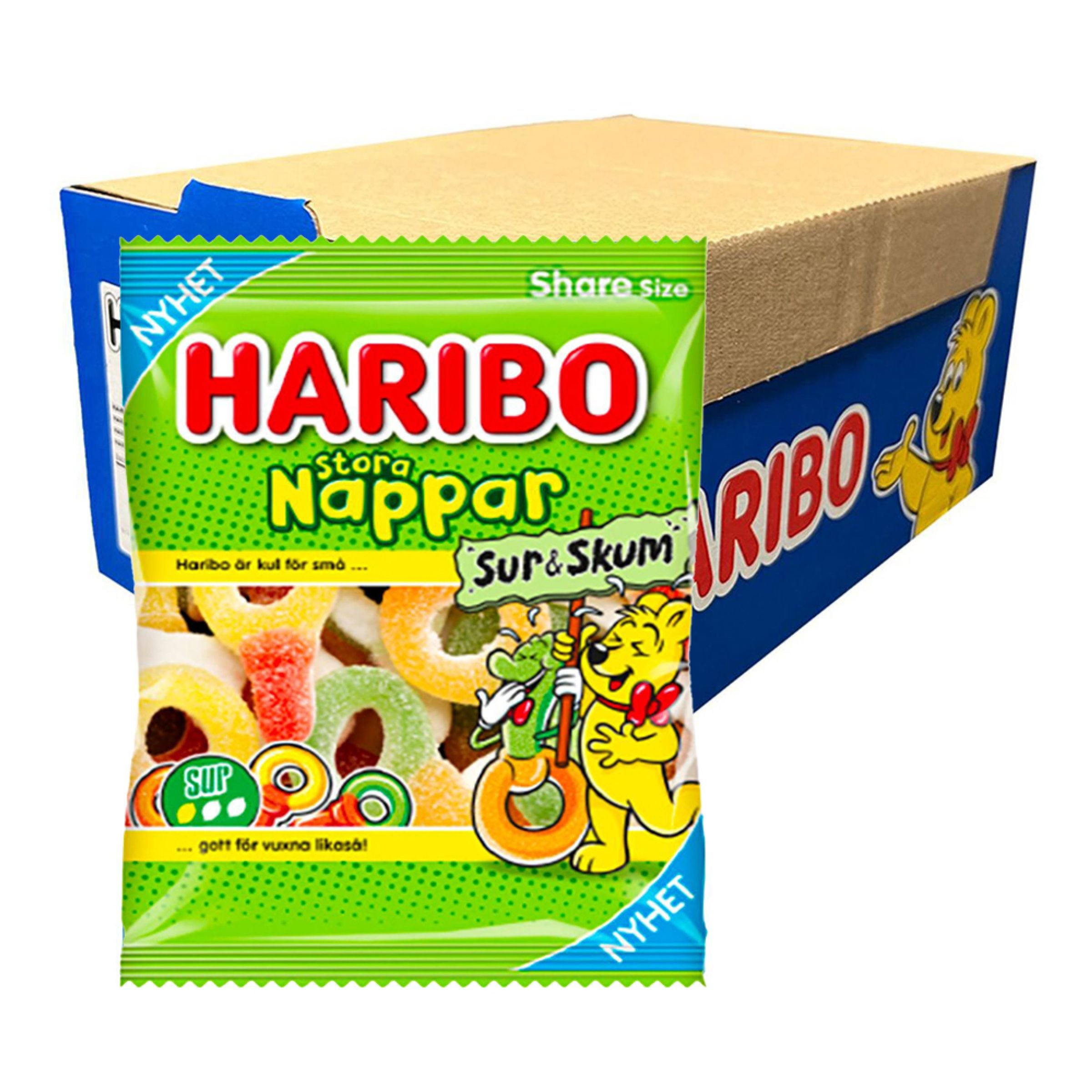Haribo Stora Sura Nappar Storpack - 12 x 150 g