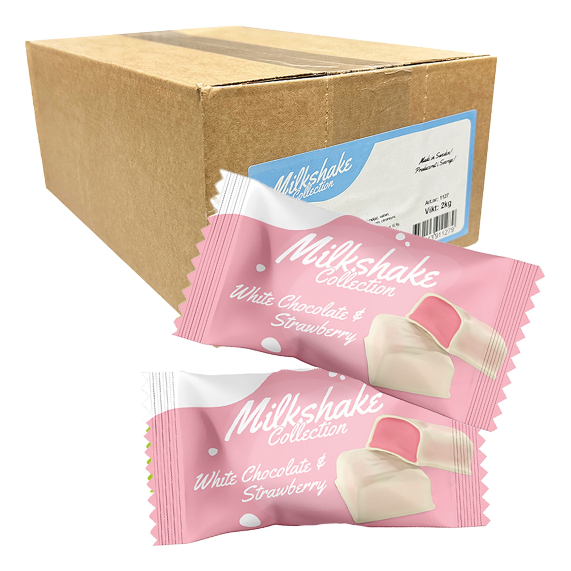 Milkshake White Choco & Strawberry Storpack - 2 kg