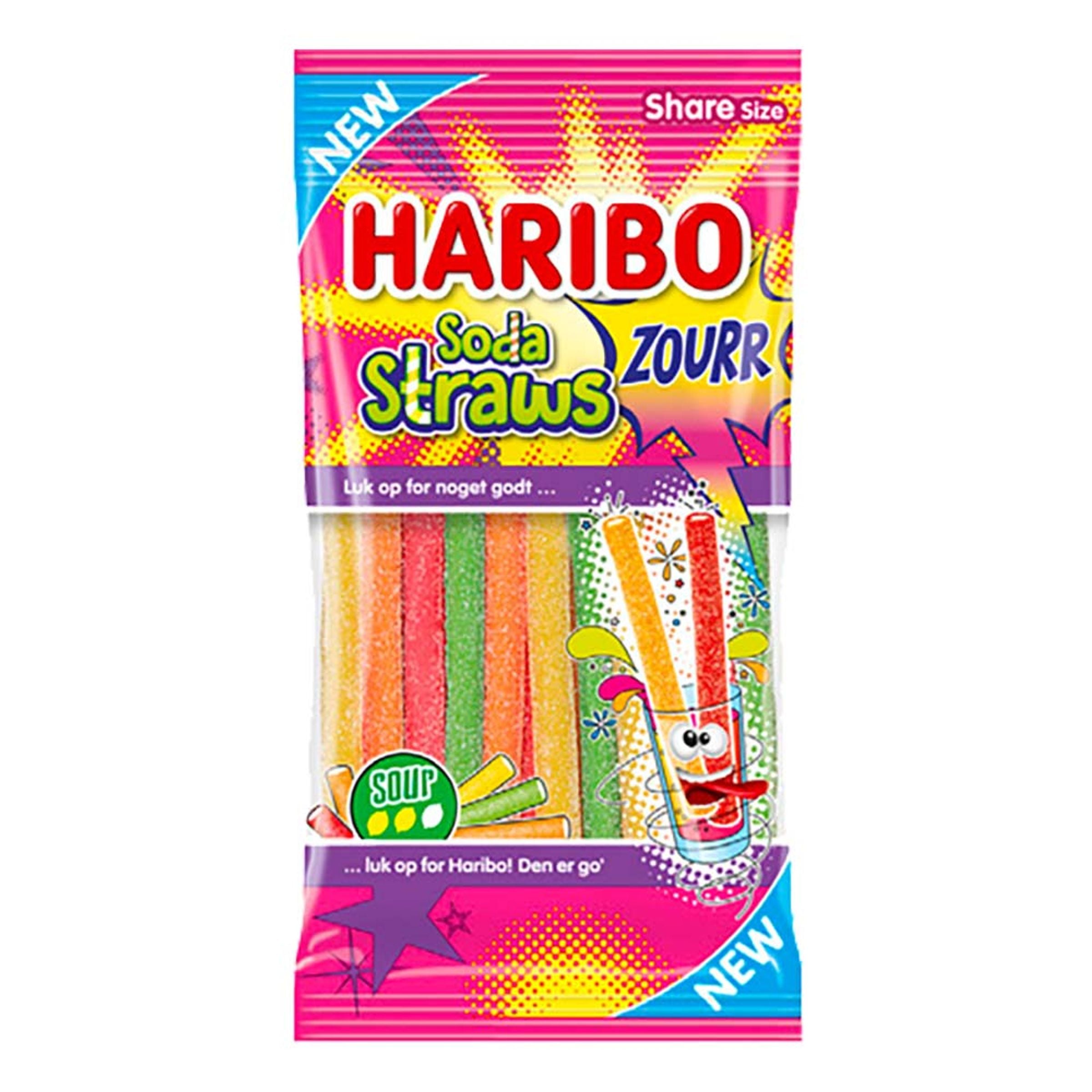 Haribo Soda Straws Zourr - 90 g