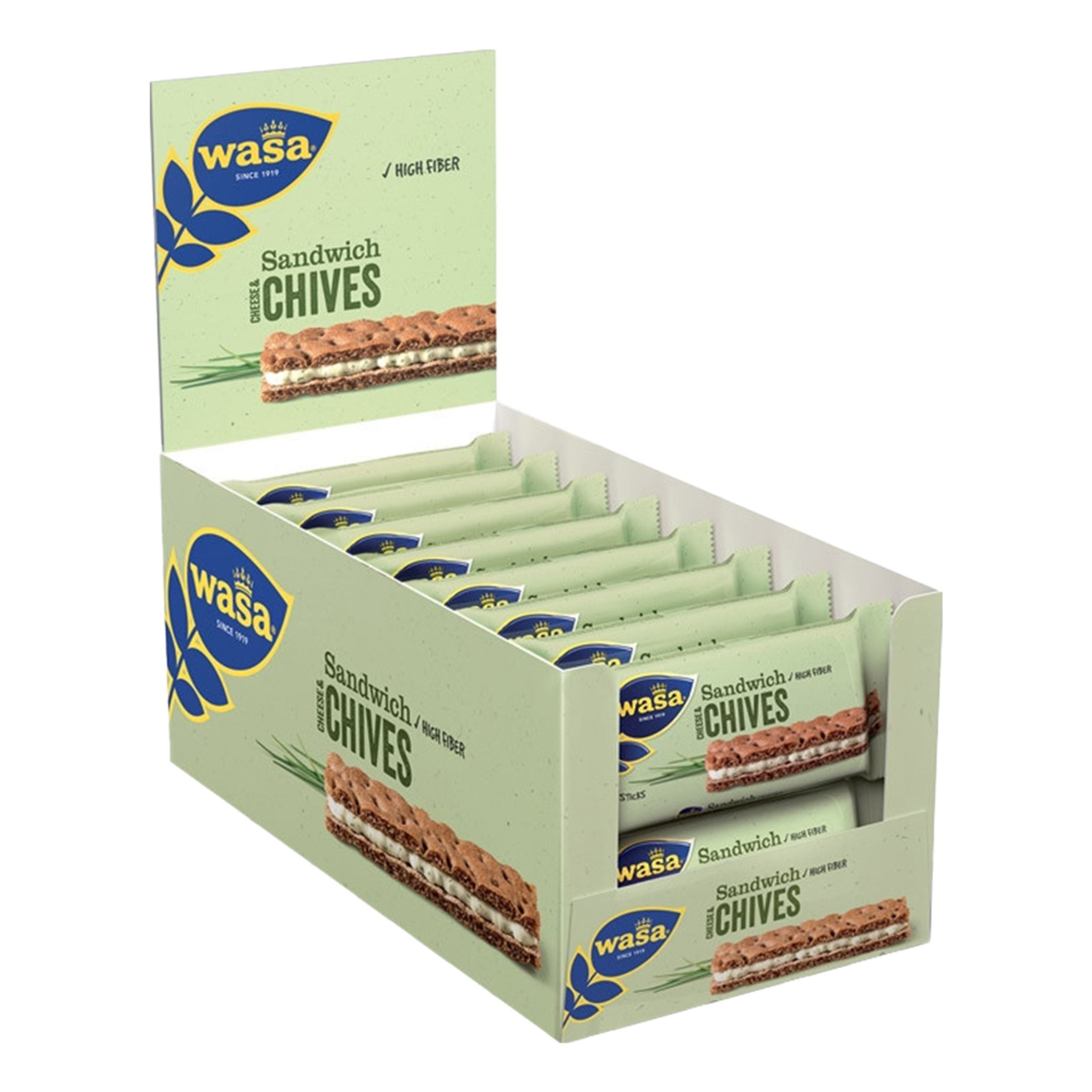 Wasa Sandwich Cheese & Chives Storpack - 24 x 30 g
