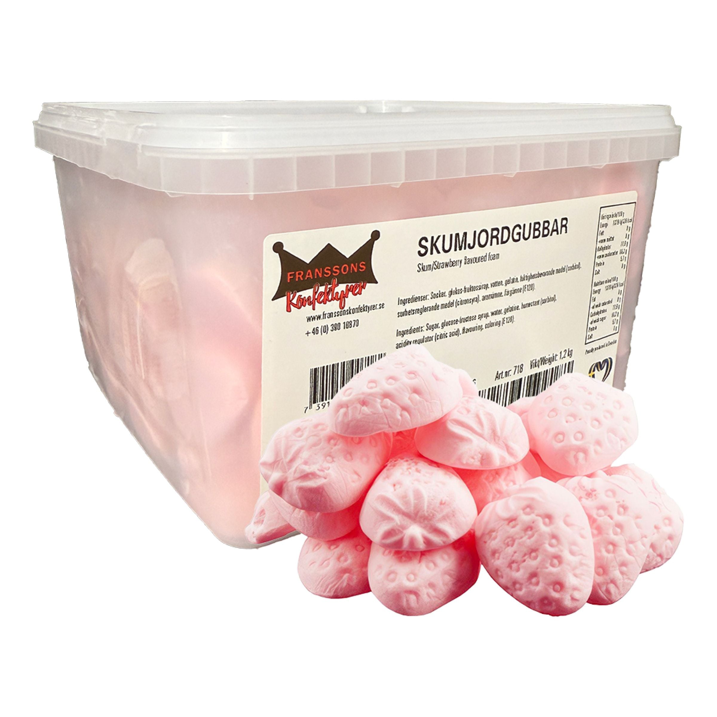 Franssons Skumjordgubbar Storpack - 1,2 kg