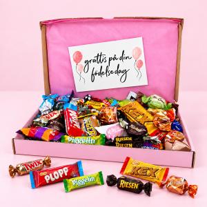 Godislåda "Grattis på födelsedagen", rosa