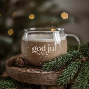 *FÖRBOKAS* Glasmugg God Jul - Majas lyktor/ Barncancerfonden
