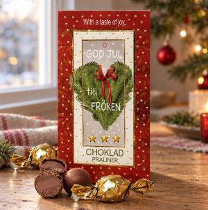 *FÖRBOKAS* Chokladpraliner God Jul Fröken (granhjärta)