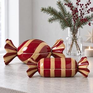 *FÖRBOKAS* Candy skål med lock, 2-set (vinröd/beige) - Wikholm Form